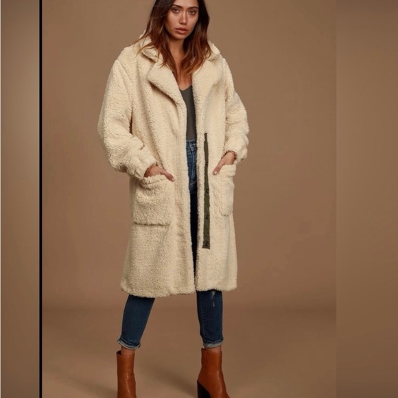 Free People Jackets & Blazers - Free People Cream Teddy Coat